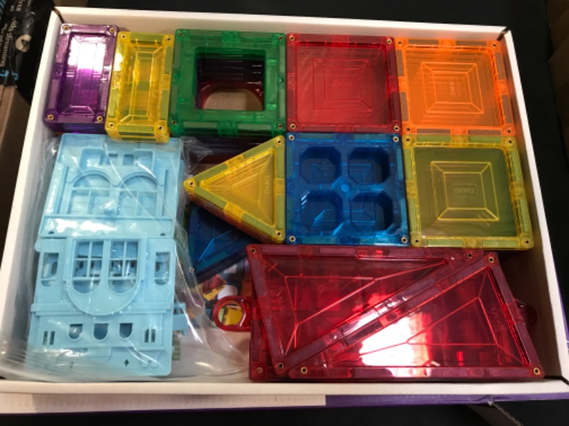 Photo 1 of JUMAGA Magnetic Tiles 68pcs Building Blocks Set Magnets for KidsLearning Construction STEM Educational Toys Birthday Gifts,Toddlers Ages 4-8
