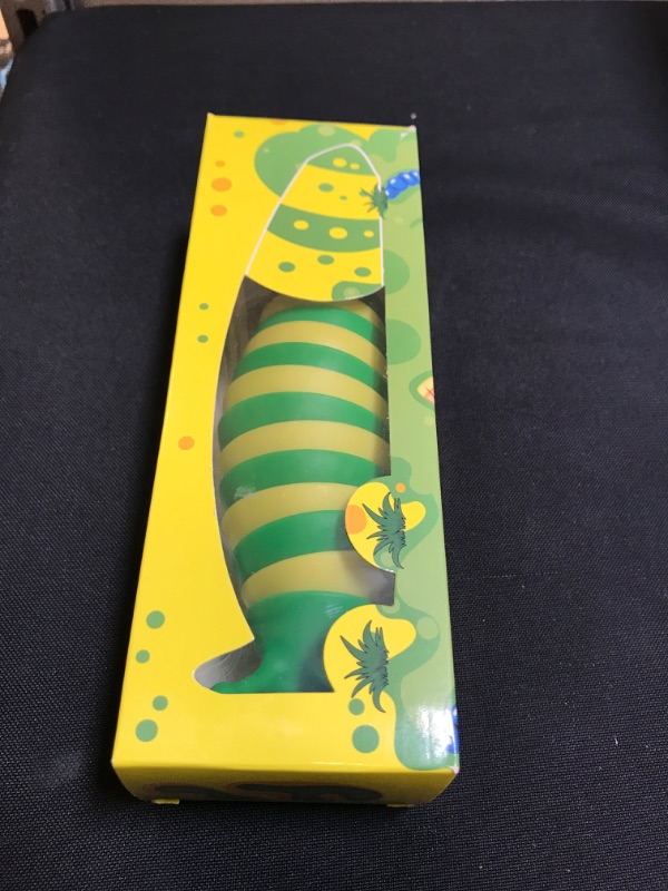 Photo 2 of 3D Printed Articulated Slug Toy, Flexible Fidget Toy, Fidget Slug for Relaxing, Friendly Slug Fidget Toy, 7.5 Inch Hand Sensory Toy & Easter Basket Toy (Yellow-Green)
