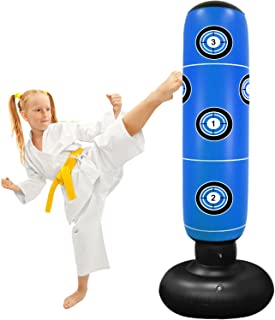 Photo 1 of Kids Punching Bag, 63inch Free Standing Boxing Bag with Stand for Practicing Karate, Taekwondo, MMA in Adult Kids - Giftable for Home/Office/Workout…
