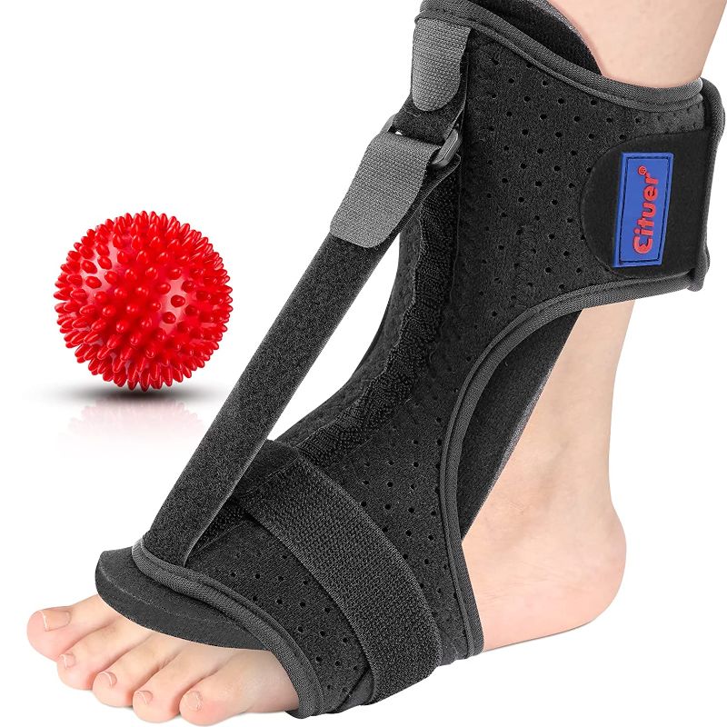 Photo 1 of Plantar Fasciitis Night Splint-2022 Upgraded Plantar Fasciitis Relief Brace for Women & Men, Adjustable Pain Relief Night Splint for Mitigating Foot Drop, Achilles Tendonitis Relief, Heel Pain, Ankle Pain
