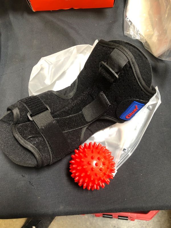 Photo 1 of Plantar Fasciitis Night Splint-2022 Upgraded Plantar Fasciitis Relief Brace for Women & Men, Adjustable Pain Relief Night Splint for Mitigating Foot Drop, Achilles Tendonitis Relief, Heel Pain, Ankle Pain

