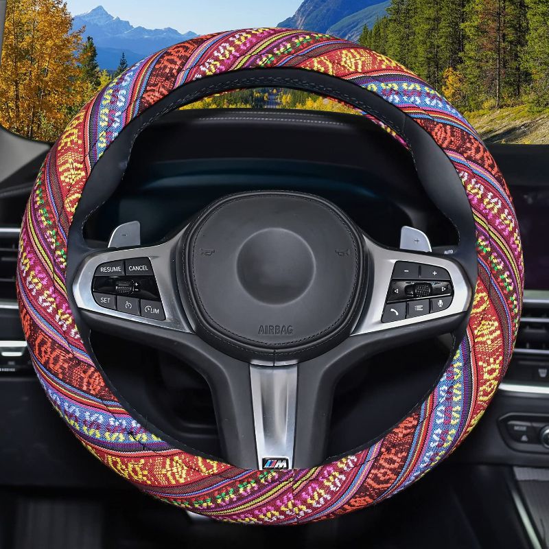 Photo 1 of Himomet New Boho Steering Wheel Cover,Boho-Gold2
