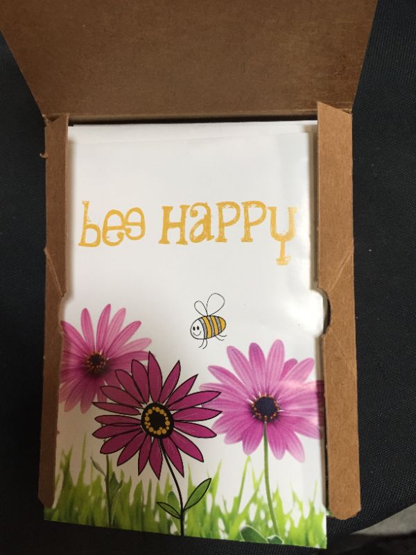 Photo 2 of American Meadows Wildflower Seed Packets ''Bee Happy'' Party Favors (Pack of 20) - Pollinator Wildflower Seed Mix to Attract Hummingbirds, Bees, and Butterflies, Party Favor for Any Occasion
