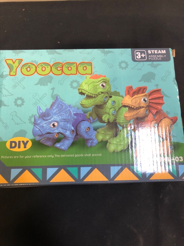 Photo 2 of Yoocaa Stem Dinosaur Toys for Kids 3-5 5-7, Dinosaur Take Apart Toys with Electric Drill, Learning Construction Building Boys Toys, Birthday Gift for 3 4 5 6 7 Year Old Children