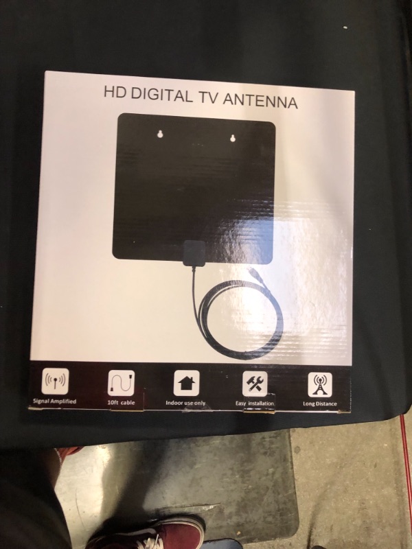 Photo 4 of HD Digital Indoor TV Antenna - Long Range Amplified 180 Miles Reception Support 4K 1080P for Television with Detachable Amplifier Signal Booster 13ft Coax HDTV Antenna Cable/AC Adapter

