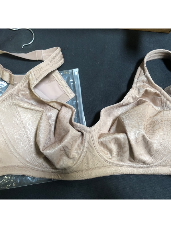 Photo 2 of Deyllo Women's Non Padded Wireless Plus Size Full Coverage Minimizer Bra, Toffee 46C
