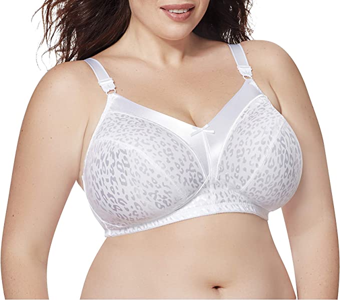 Photo 1 of Just My Size Wireless Bra Pack, Full Coverage, Leopard Satin, Wirefree Plus-Size Bra DD40/90