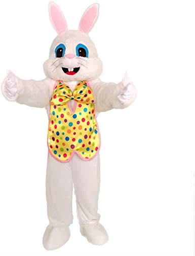 Photo 1 of Halloween Party Yellow Vest Adult Easter Bunny Costume Plush Rabbit Bunny Costume, As the Picture, 5'3''-6'1''