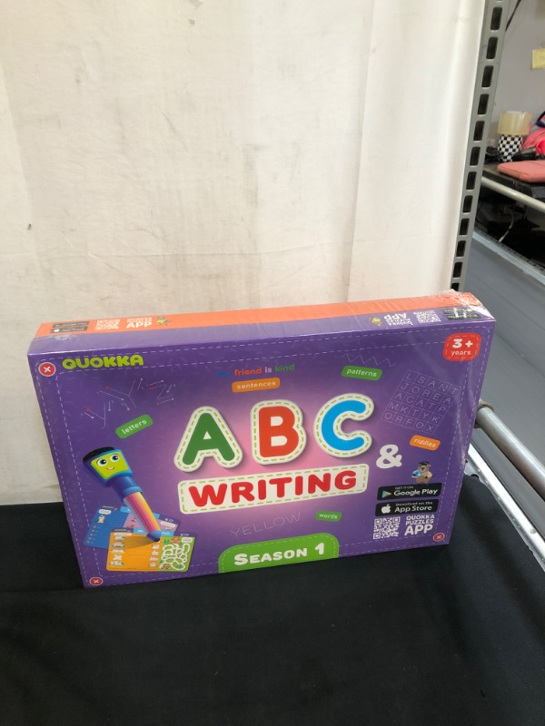 Photo 2 of QUOKKA 2 Sets of Handwriting Practice Busy Book for Kids 4 5 Year Old - 24 Activities on Large Boards & 4 Markers Learn to Write - Montessori ABC Lear
