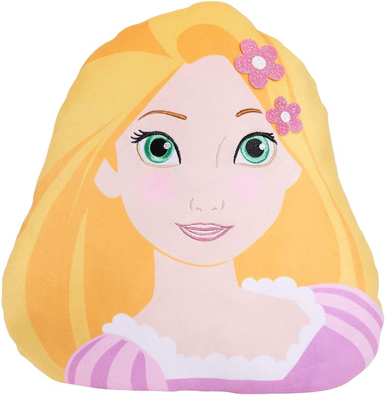 Photo 1 of Disney Princess Character Head 13-Inch Plush Rapunzel, Tangled, Soft Pillow Buddy Toy for Kids, by Just Play
