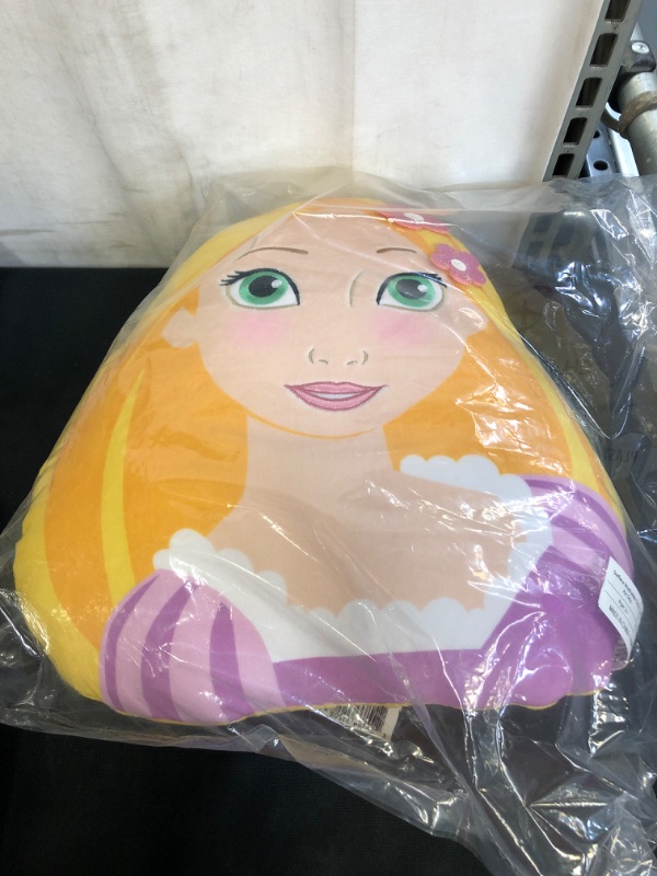 Photo 2 of Disney Princess Character Head 13-Inch Plush Rapunzel, Tangled, Soft Pillow Buddy Toy for Kids, by Just Play
