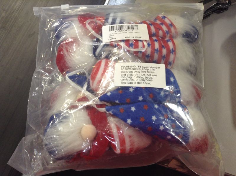 Photo 2 of 24 Pieces Independence Day Hanging Ornaments 4th of July Hanging Star Patriotic Plush Gnome Hanging Ornaments Independence Day Decorations for Veterans Day Party Home Patriotic Events Decor
