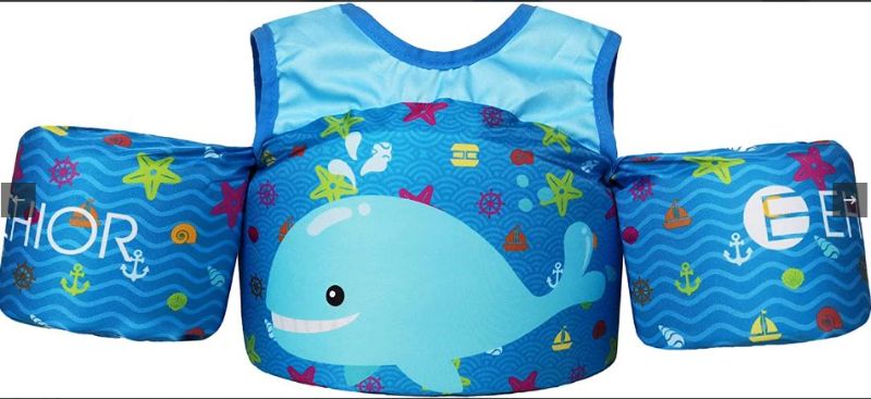 Photo 1 of Ehior Toddler Swim Vest Water Aid Floats with Shoulder Harness Kids Pool Swim Life Jacket for 25 - 55 lbs Boys and Girls (Cute Whale Baby)
