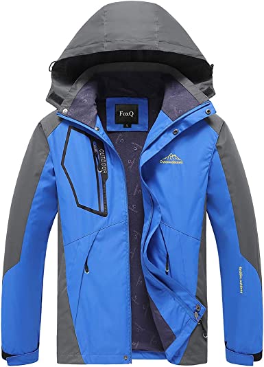 Photo 1 of FoxQ Men's Spring Waterproof Jacket with Hood Lightweight Softshell Warm Windbreaker Outdoor Sport Hiking Rain Coat
Size: S
