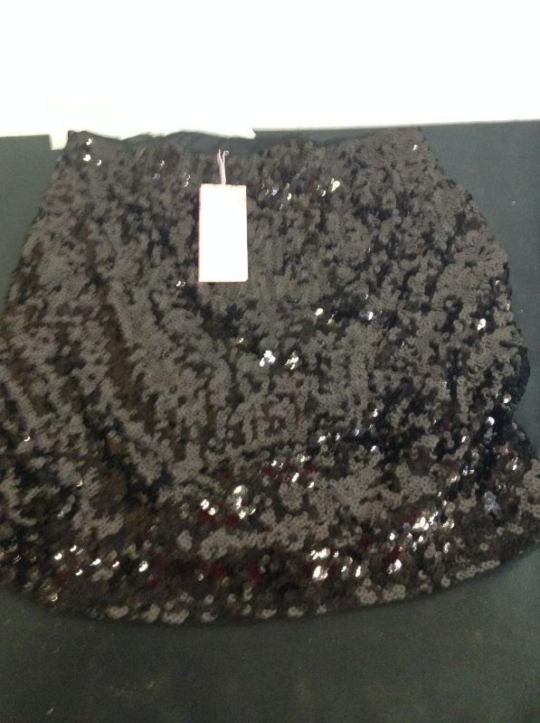 Photo 3 of MANER Women's Sequin Skirt Sparkle Stretchy Bodycon Mini Skirts Night Out Party
Size: XL