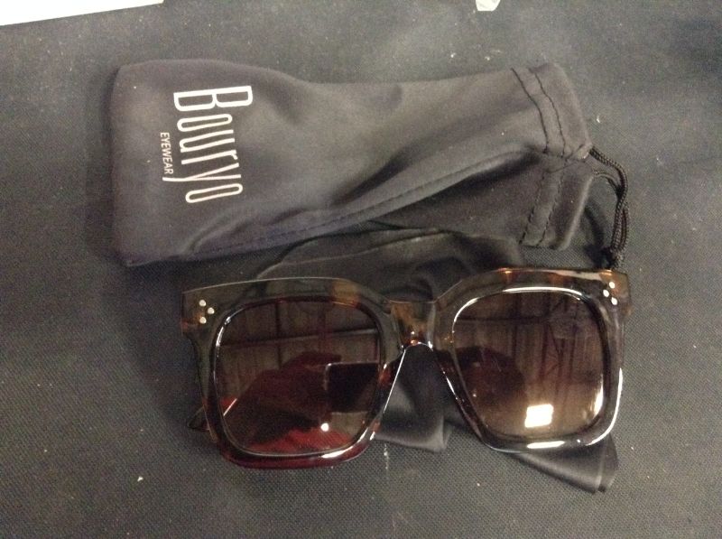 Photo 2 of BOURYO Retro Oversized Square Sunglasses for Women Flat Lens Sun Glasses Gradient Shades UV400
