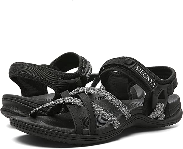 Photo 1 of MEGNYA Hiking Sandals for Women, Comfortable Walking Sandals Hook Loop Strap, Sports Lightweight Slides
Size: 9