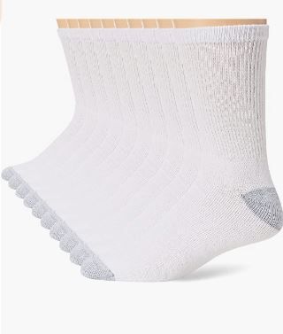 Photo 1 of Hanes Men's FreshIQ Cushion Crew Socks (Shoe Size: 6-12), 6-Pack
