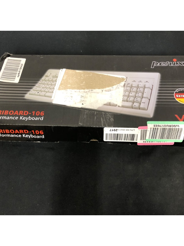 Photo 3 of Perixx PERIBOARD-106 US W, Performance wired keyboard - 20 Million Key Press Life - Full Size 17.9"x6.6"x1.7" - White
