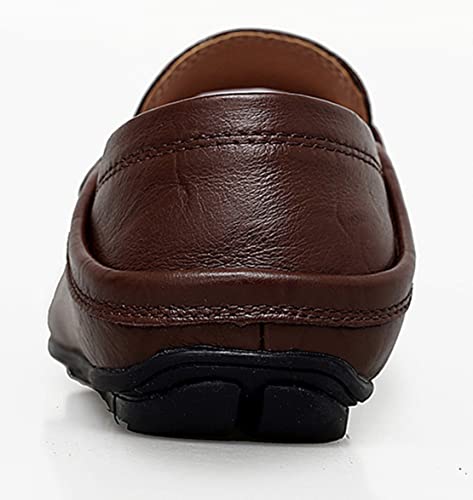 Photo 2 of Go Tour Men's Premium Genuine Leather Casual Slip on Loafers Breathable Driving Shoes Fashion Slipper, COLOR DARK BROWN , SIZE 10.5