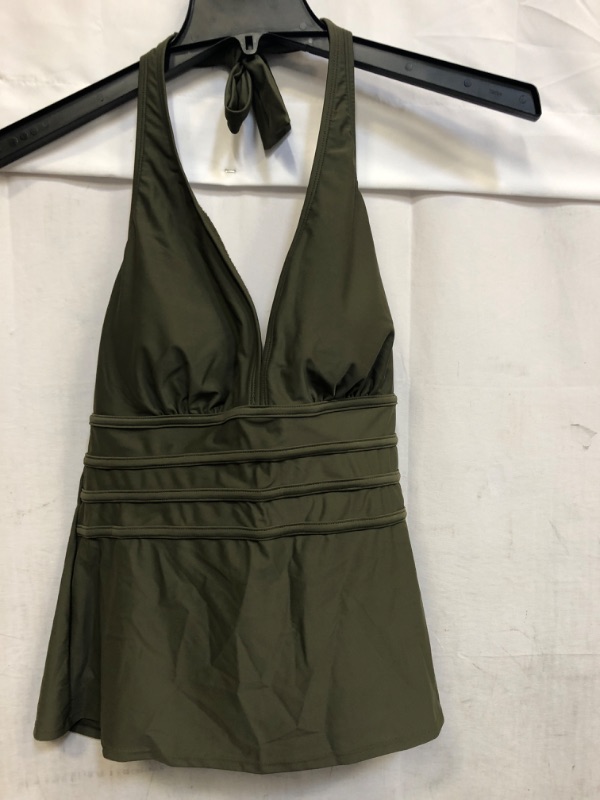 Photo 3 of 2 PIECE BATHING SUIT,ARMY GREEN  . SIZE LARGE 