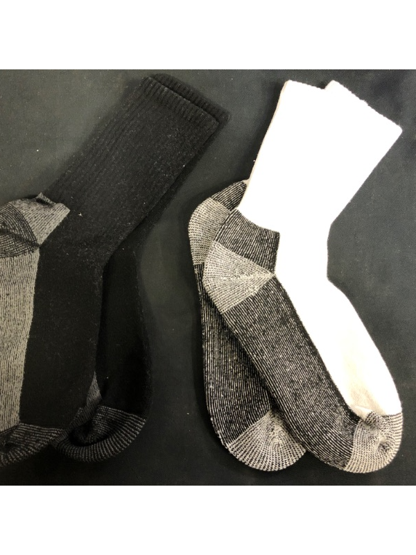 Photo 1 of Enerwear Men's Cotton Moisture Wicking Heavy Cushion Crew Socks, 10 PAIRS, SOCK SIZE 10-13 (FITS MEN'S SHOE SIZES 6-12)