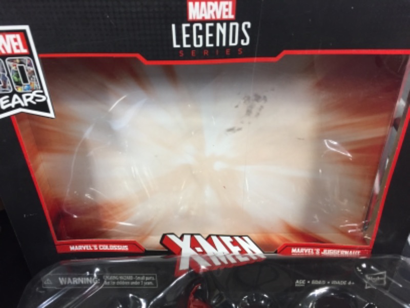 Photo 1 of Marvel Legends 80th Anniversary X-Men Colossus & Juggernaut 2-Pack
 (ITEM IS MISSING BOTH COLOOSSUS HAND SETS, PACKAGING IS SLIGHTLY DAMAGED)