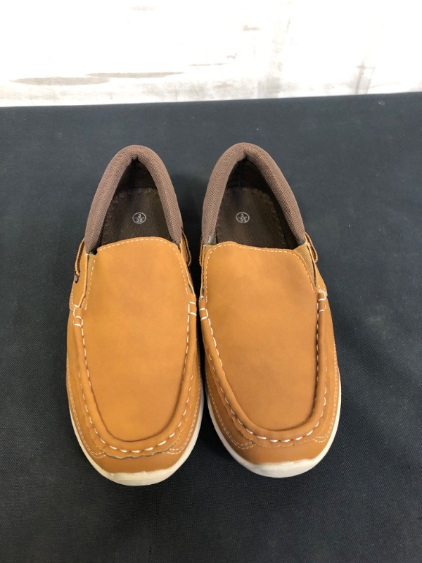 Photo 1 of BOY'S BROWN SLIP ON SHOES, SIZE 3Y 