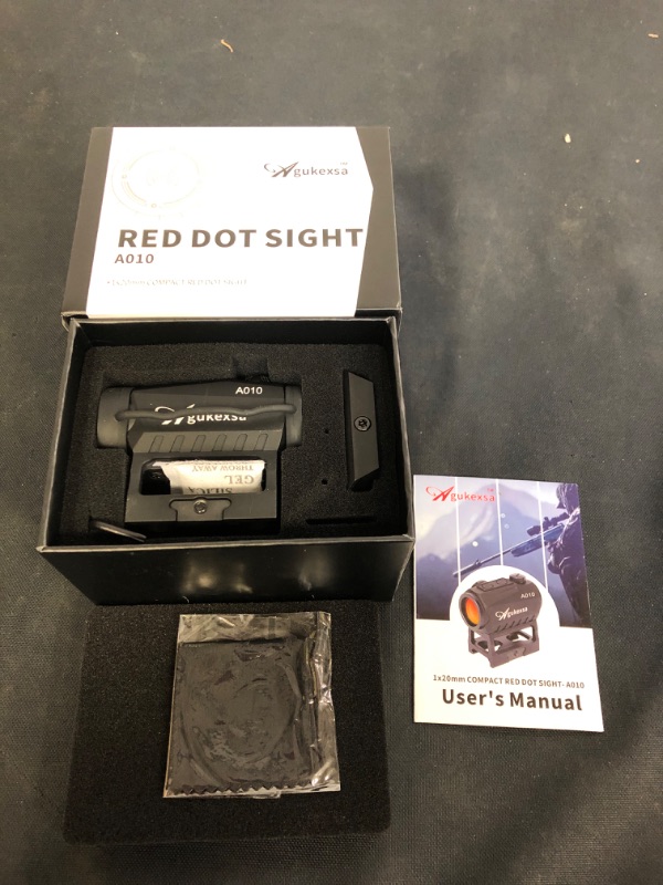 Photo 3 of Agukexsa Red Dot Sight, 1x20mm Compact 2 MOA Red Dot Sight, Shake Awake Red Dot Scope with Absolute Co Witness Riser, Aluminum Alloy Housing
