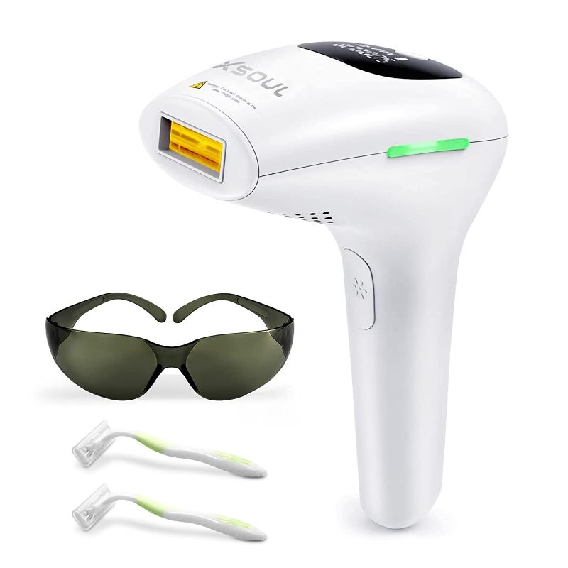 Photo 1 of XSOUL At-Home IPL Hair Removal for Women and Men Permanent Hair Removal 500,000 Flashes Painless Hair Remover on Armpits Back Legs Arms Face Bikini Line, Corded

