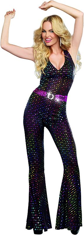 Photo 1 of Dreamgirl Women's Adult Fashion Sexy Disco Doll Costume (BELT IS PINK)
, SIZE M