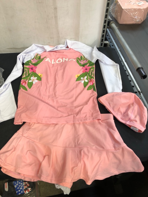 Photo 1 of GIRL'S 3PC SWIM WEAR SET, SIZE 14 
