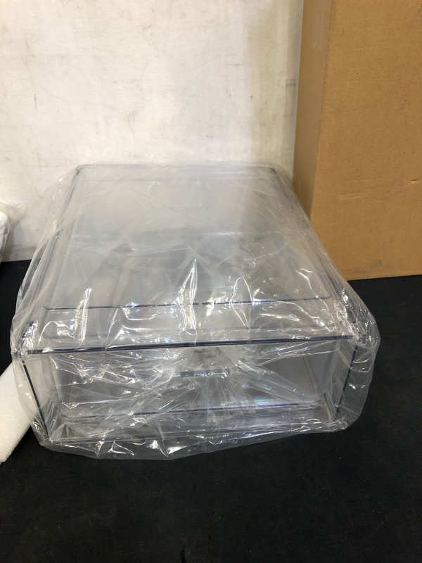 Photo 1 of 13.5" 10" X 4"  CLEAR PULL OUT STORAGE BIN 