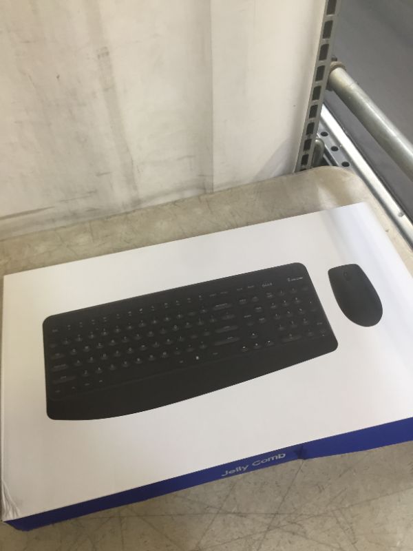 Photo 2 of Ergonomic Wireless Keyboard and Mouse, 2.4GHz Full Size Wireless Keyboard Mouse with Palm Rest
