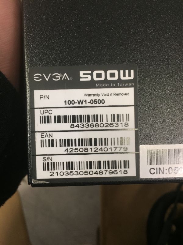 Photo 6 of EVGA 500 W1 (UNABLE TO TEST IN FACILITIES)