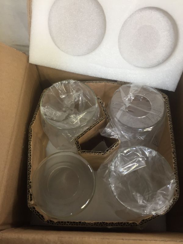 Photo 2 of 4 Pack Clear Glass Shade Clear Cylinder Glass Lamp Shade Height 5.5 inch, Diameter 3.54 inch, Fitter 1.65 inch High Transmittance Lampshade Light fixtures replacement for Pendant Lights Chandelier
