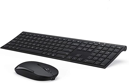 Photo 1 of Wireless keyboard and Mouse, Jelly Comb 2.4G Slim Compact Quiet Small Keyboard and Mouse Combo for Windows, Laptop, PC, Black