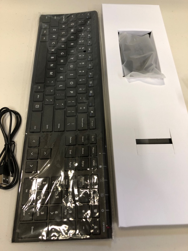 Photo 2 of Wireless keyboard and Mouse, Jelly Comb 2.4G Slim Compact Quiet Small Keyboard and Mouse Combo for Windows, Laptop, PC, Black