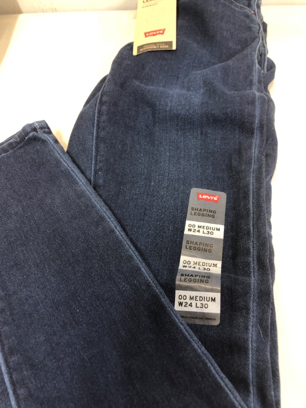 Photo 1 of Levi's Women's Shaping Leggings, Just Joking - Dark Indigo SIZE MEDIUM 24W 30L