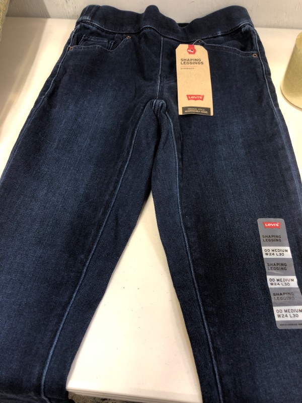 Photo 1 of Levi's Women's Shaping Leggings, Just Joking - Dark Indigo SIZE MEDIUM 24W 30L