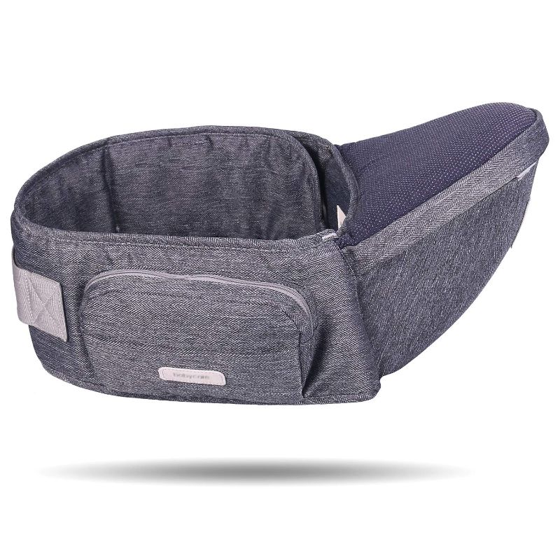 Photo 1 of Baby Hip Seat Carrier,Baby Waist Seat with Adjustable Strap and Pocket,Baby Carrier Waist Stool Convinient Baby Front Carrier for 3-36 Month Baby GRAY