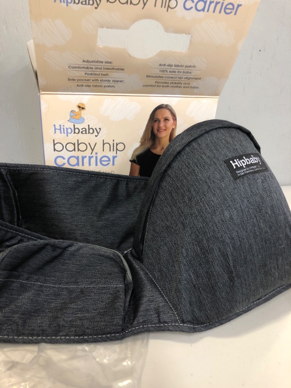 Photo 2 of Baby Hip Seat Carrier,Baby Waist Seat with Adjustable Strap and Pocket,Baby Carrier Waist Stool Convinient Baby Front Carrier for 3-36 Month Baby GRAY