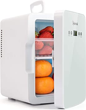 Photo 1 of AstroAI Mini Fridge 6 Liter/8 Can Skincare Fridge for Bedroom - Upgraded Temperature Control Panel - AC/DC Thermoelectric Portable Cooler and Warmer for Gift, Skin Care, Foods, ETL Listed (White)
