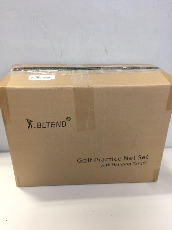 Photo 3 of Bltend Golf Net, 10x7ft 7-in-1 Golf Practice Net with Tri-Turf XL Golf Mat, Target Cloth, 6 Golf Balls, 7 Golf Tees, Carry Bag, Heavy Duty Golf Net for Driving Chipping Backyard Indoor Outdoor
