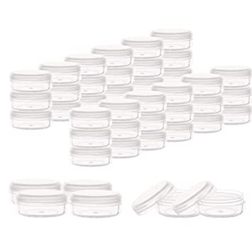 Photo 1 of 10 Gram Cosmetic Containers 40pcs Sample Jars with Lids Plastic Makeup Sample Containers BPA free