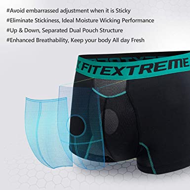 Photo 1 of FITEXTREME 5 Pack Mens Separate Pouch Breathable Performance Boxer Briefs--SIZES MED AND XL
