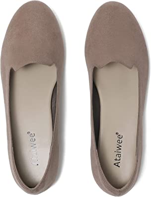 Photo 1 of Ataiwee Women's Slip on Loafer Flats Shoes - Ladies Suede Round Toe Casual Ballet Shoes.
Size: 11