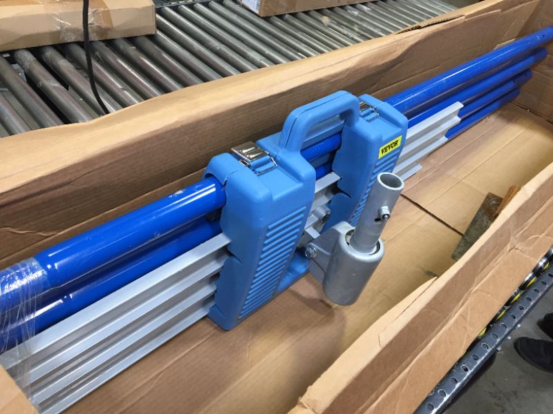 Photo 1 of VEVOR Bull Float Magnesium Concrete Float 48 x 8" Round End Concrete Float Tool Cement Tool Bull Concrete Kit Bull Float with 4 Float Handle Bull Float Bracket Concrete Tools Finishing Bull Float
