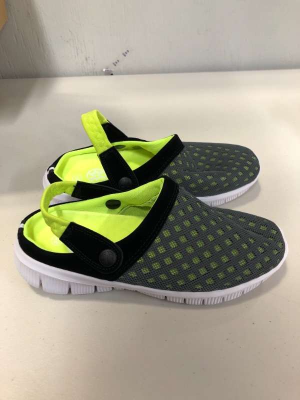 Photo 2 of BOY SHOES GREY & GREEN WATER SLIDES SIZE 6Y