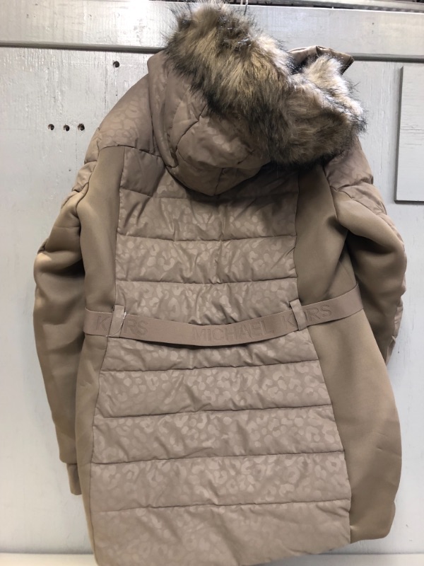 Photo 2 of MICHAEL KORS WOMEN PUFFER COAT WITH FUR HOOD, TAN, SIZE XL ---HAS STAINS---